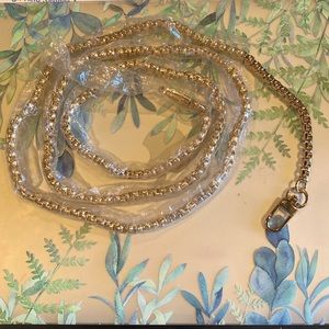 Gold Chain Link Purse Bag Bandolier Strap Lanyard Replacement Brand New Spring